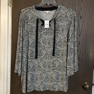 Womens 3/4 length sleeve blouse